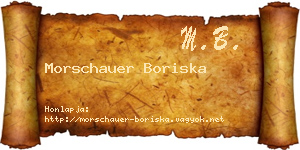 Morschauer Boriska névjegykártya